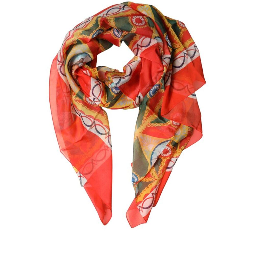 Dolce & Gabbana Multicolor Silk Printed Shawl Stole Women's Scarf